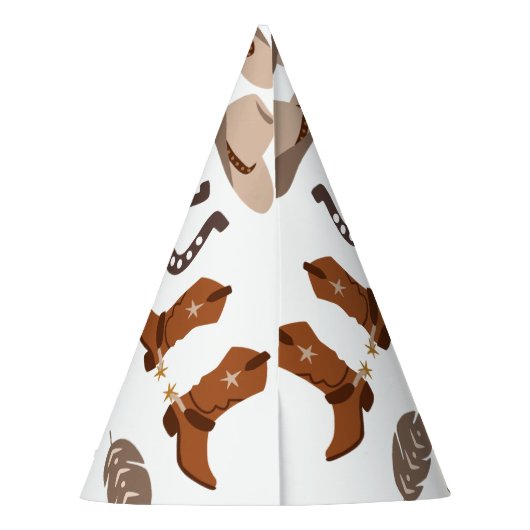 Wild West Cowboy Rodeo Westerne verjaardag Feesthoedjes (Achterkant)