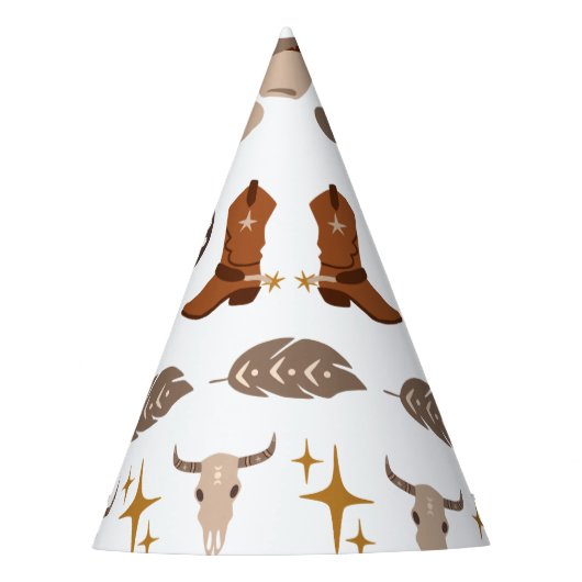 Wild West Cowboy Rodeo Westerne verjaardag Feesthoedjes (Voorkant)