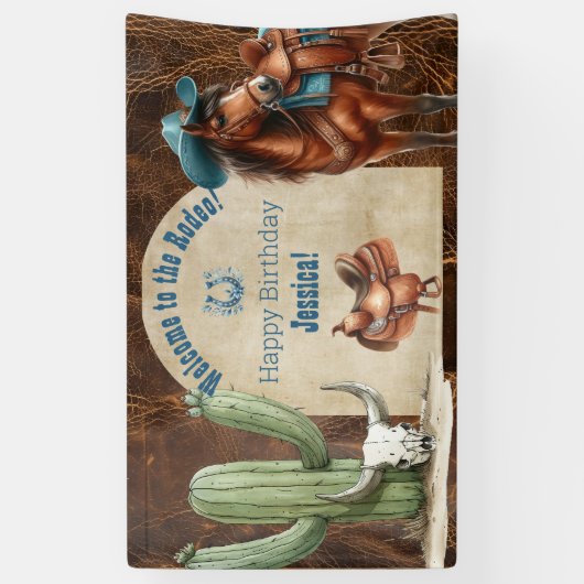 Wild West Cowboy Spandoek (Verticaal)