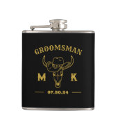 Wild West Cowboy Specialized Groomsmen Monogram Heupfles (Voorkant)