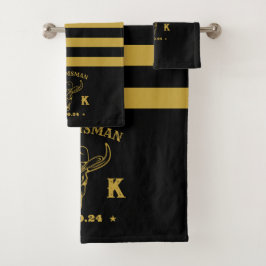 Wild West Cowboy Specialized Monogram Groomsmen Bad Handdoek