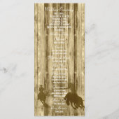 Wild west cowboy thema kerk bruiloft programma programmakaart (Achterkant)