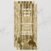 Wild west cowboy thema kerk bruiloft programma programmakaart (Voorkant / Achterkant)