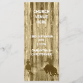 Wild west cowboy thema kerk bruiloft programma programmakaart (Voorkant)