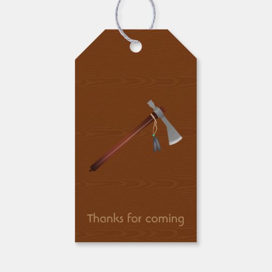 Wild West Cowboy Thmed Birthday Guest Favor Cadeaulabel (Achterkant)