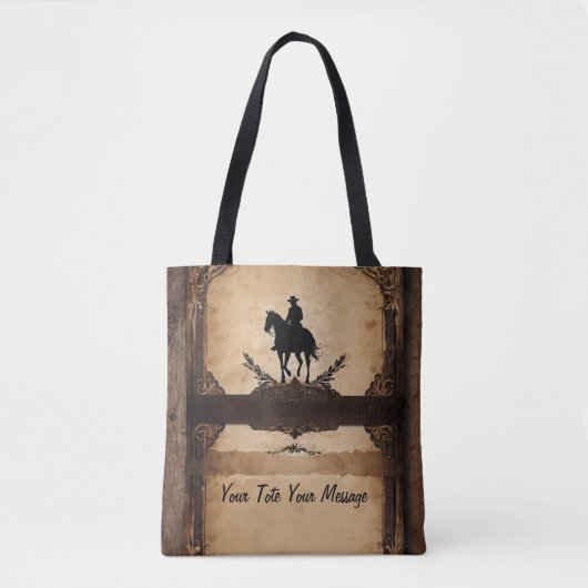 Wild West Cowboy Tote Bag (Voorkant)
