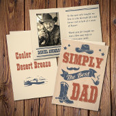  Wild West Cowboy Typografie Vaderdag Kaart