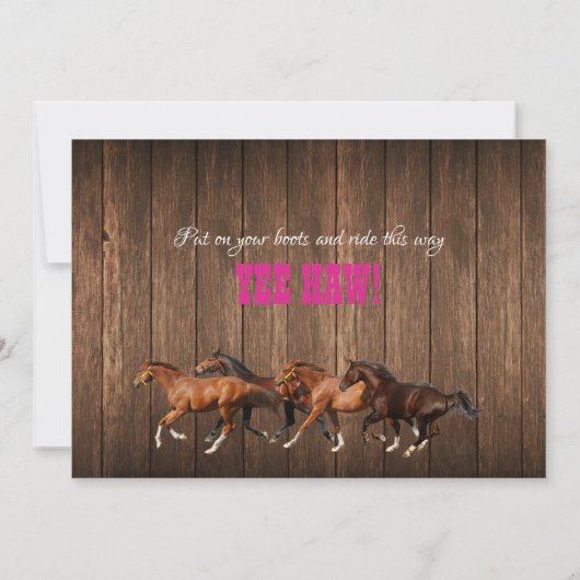 Wild West Cowboy uitnodiging (Achterkant)