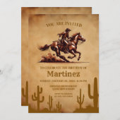 Wild West Cowboy Verjaardag Kaart (Voorkant / Achterkant)