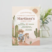 Wild West Cowboy Verjaardag Spaans Kaart (Staand voorkant)