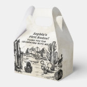  Wild West Cowboy Verjaardagsfeest Bedankdoosjes (Voorkant Zijde)