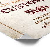 Wild West Cowboy Verjaardagsfeest Tafelteken Poster (Hoek)