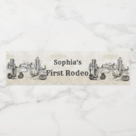  Wild West Cowboy Verjaardagsfeest Waterfles Etiket