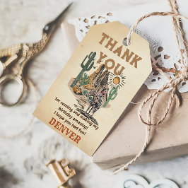 Wild West Cowboy Verjaardagsfeestje Bedankt Favor  Cadeaulabel