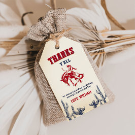 Wild West Cowboy Verjaardagsfeestje Bedankt Favor Cadeaulabel