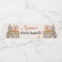 Wild West Cowboy Verjaardagsfeestje Waterfles Labe Etiket