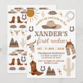 Wild West Cowboy Westerne 1e verjaardag Kaart (Voorkant / Achterkant)