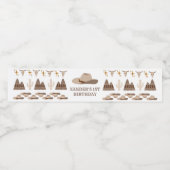 Wild West Cowboy Westerne 1e verjaardag Waterfles Etiket (Enkel label)