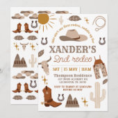 Wild West Cowboy Westerne 2e verjaardag Kaart (Voorkant / Achterkant)