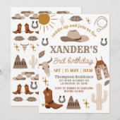 Wild West Cowboy Westerne party Birthday Kaart (Voorkant / Achterkant)