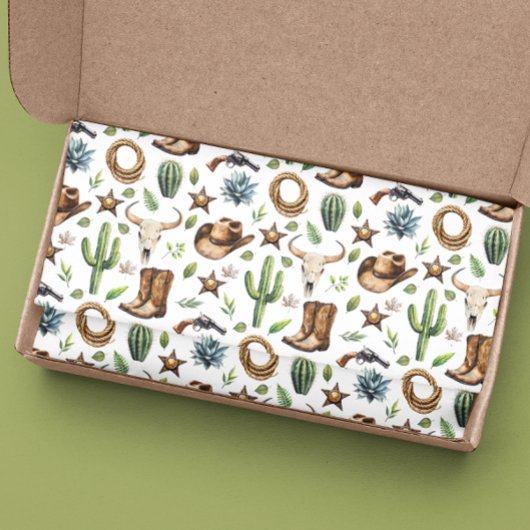 Wild West Cowboy Westerne Waterverf Tissuepapier