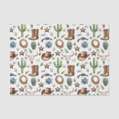 Wild West Cowboy Westerne Waterverf Tissuepapier (Voorkant)