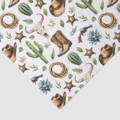 Wild West Cowboy Westerne Waterverf Tissuepapier (Detail)