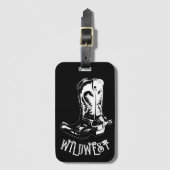 Wild west cowboylaarzen bagagelabel (Voorkant (verticaal))