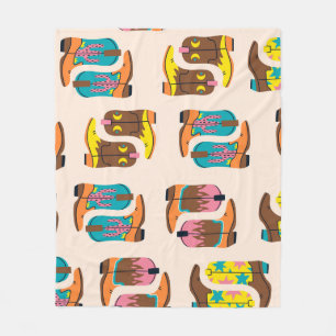 Wild West Cowboylaarzen: Mode conceptpatroon Fleece Deken
