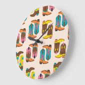 Wild West Cowboylaarzen: Mode conceptpatroon Grote Klok (Hoek)