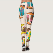 Wild West Cowboylaarzen: Mode conceptpatroon Leggings (Achterkant)