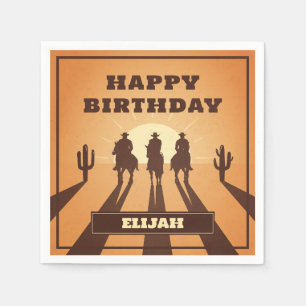 Wild West Cowboys Sunset Servet