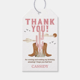 Wild West Cowgirl Birthday Party Dank je wel Cadeaulabel