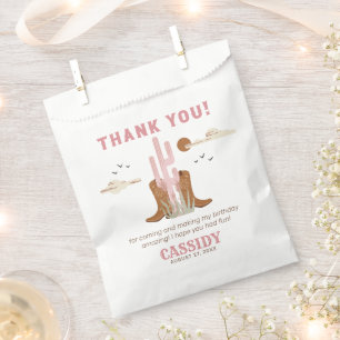 Wild West Cowgirl Birthday Party Favor Bag Bedankzakje