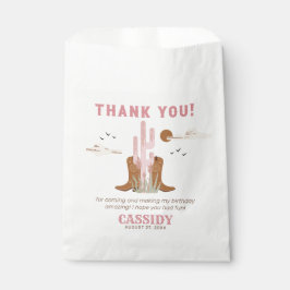 Wild West Cowgirl Birthday Party Favor Bag Bedankzakje