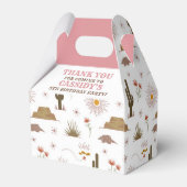 Wild West Cowgirl Birthday Party Favor Box Bedankdoosjes (Achterkant)