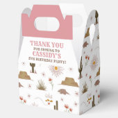 Wild West Cowgirl Birthday Party Favor Box Bedankdoosjes (Geopend)