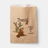  Wild West Cowgirl Desert Animal Bedankzakje (Voorkant)