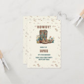 Wild West Cowgirl happy jarig begroet Kaart (Voorkant / Achterkant in situ)