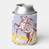 Wild West Cowgirl: lijntekening. Blikjeskoeler (Blikje Voorkant)