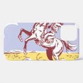 Wild West Cowgirl:  lijntekening. Case-Mate iPhone Case (Achterkant (horizontaal))