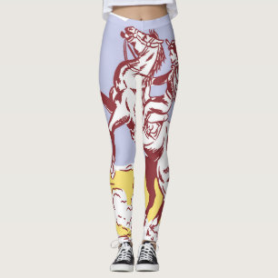 Wild West Cowgirl: lijntekening. Leggings