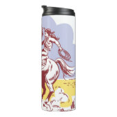 Wild West Cowgirl:  lijntekening. Thermosbeker (Geroteerd rechts)