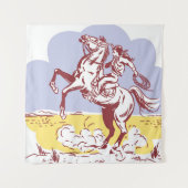 Wild West Cowgirl:  lijntekening. Wandkleed (Voorkant)