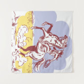 Wild West Cowgirl:  lijntekening. Wandkleed (Voorkant (horizontaal))