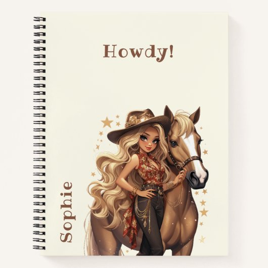 Wild West Cowgirl Notitieboek (Voorkant)