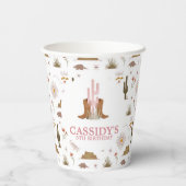 Wild West Cowgirl op papier Papieren Bekers (Achterkant)