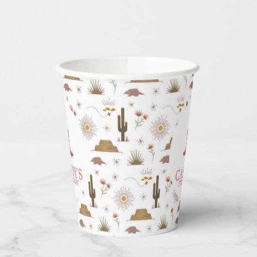 Wild West Cowgirl op papier Papieren Bekers (Links)