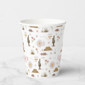 Wild West Cowgirl op papier Papieren Bekers (Rechts)