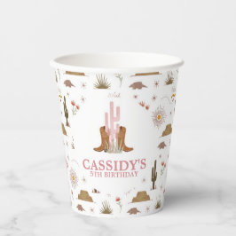 Wild West Cowgirl op papier Papieren Bekers